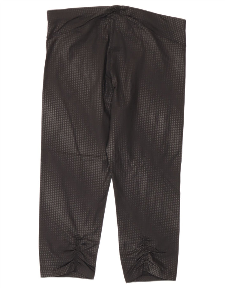 Calvin Klein Performance Capri Leggings Feminino Reino Unido 14 Grande Preto Geométrico