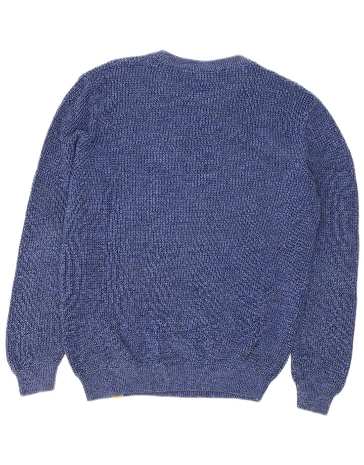 Suéter masculino Timberland com gola redonda e algodão azul médio