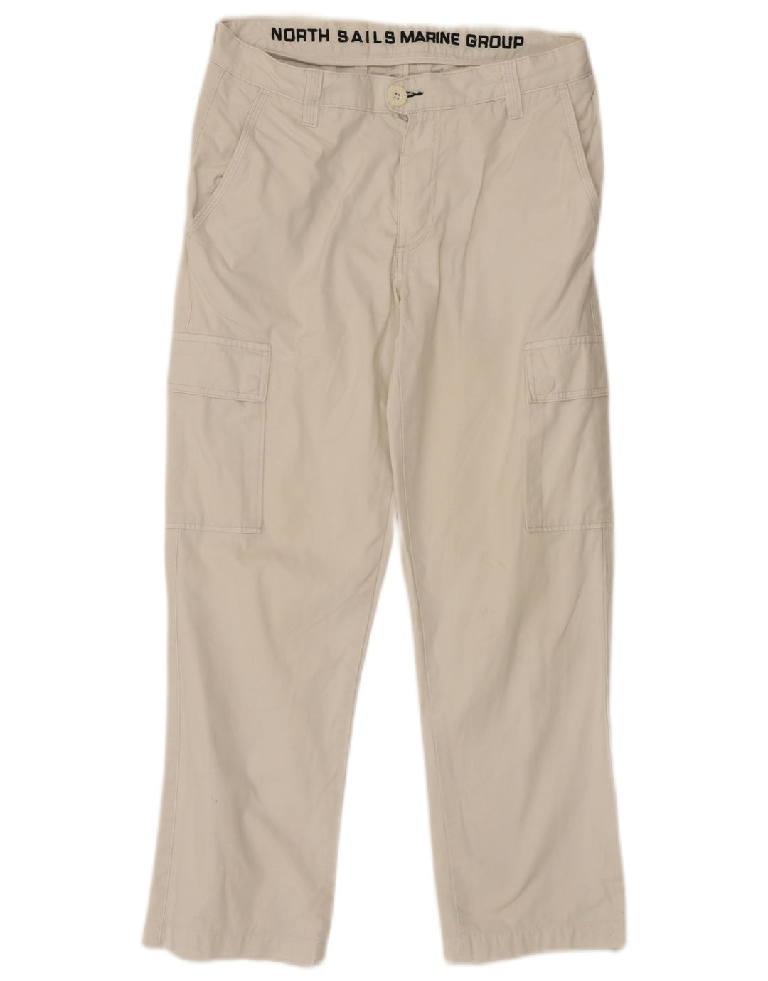 Calça cargo reta masculina NORTH SAILS IT 48 médio W30 L28 algodão branco
