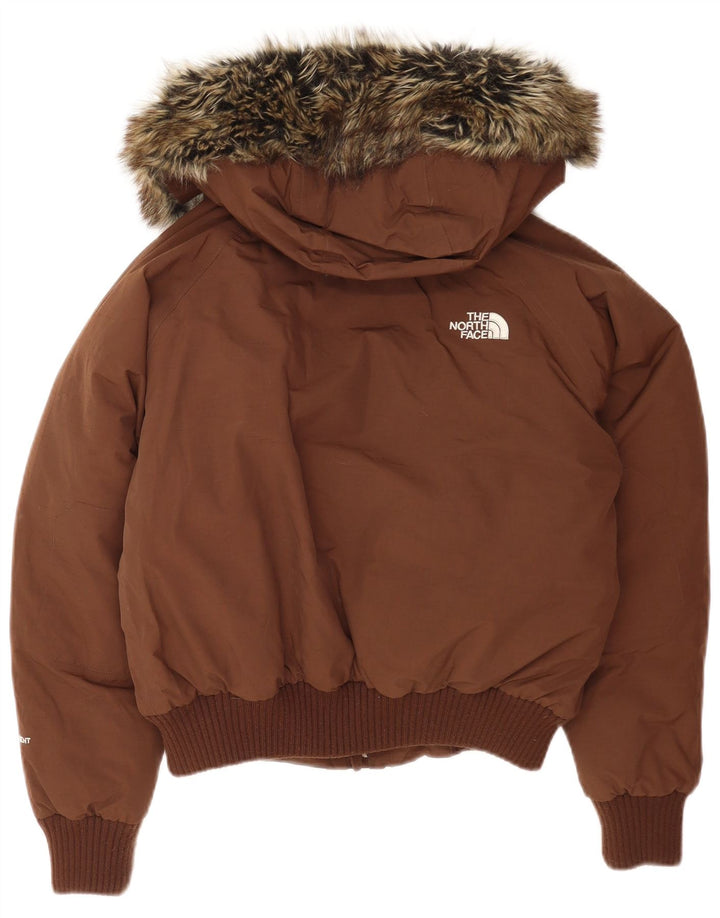 Jaqueta acolchoada com capuz oversized feminina The North Face Reino Unido 10 pequena marrom