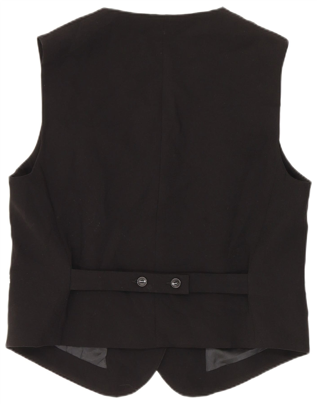 Colete feminino Zara UK 14 grande poliéster preto