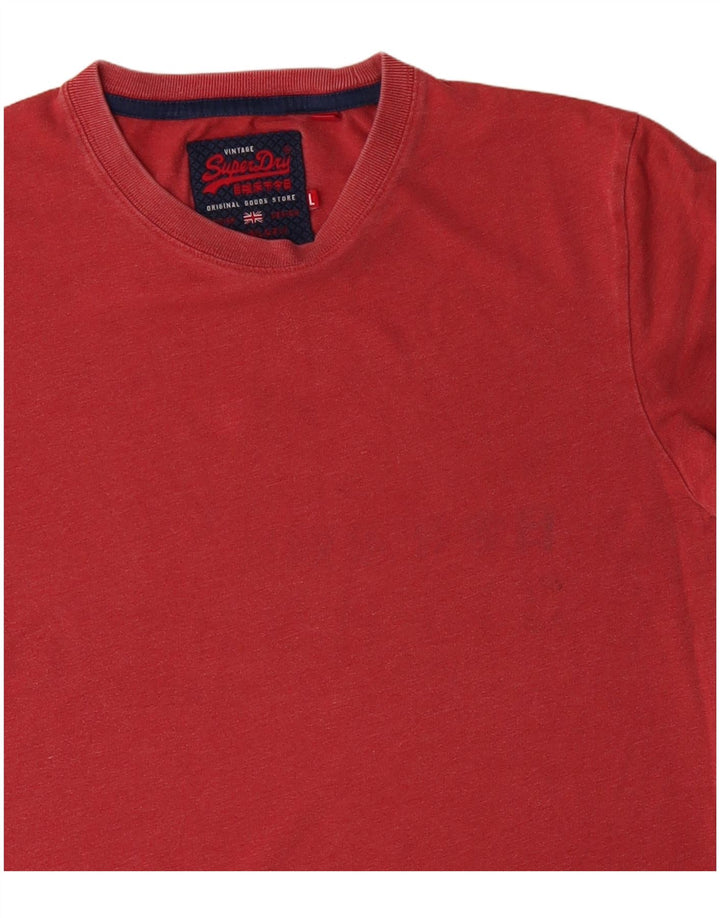 Camiseta masculina Superdry Top grande vermelho