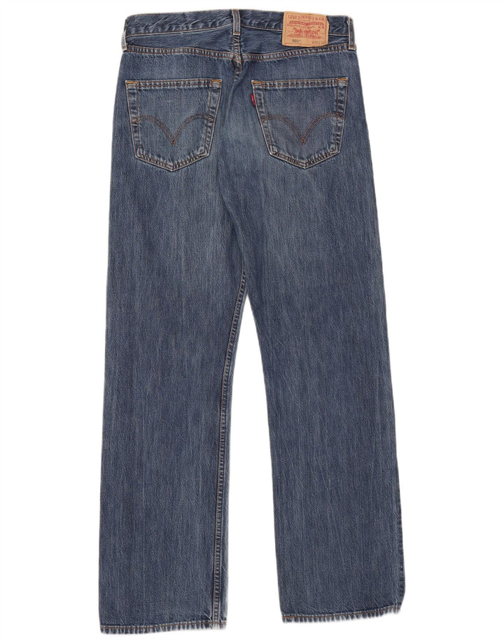 Levi's Masculino 501 Straight Jeans W32 L32 Azul Algodão