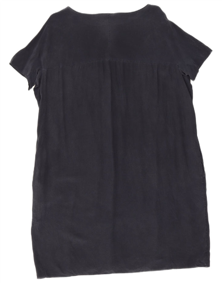 Vestido bainha feminino Aspesi IT 42 seda azul marinho médio