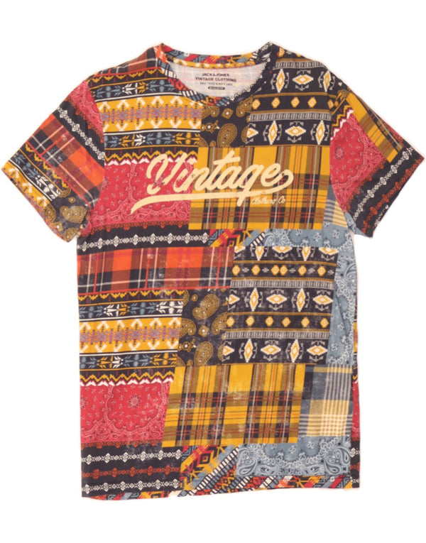 JACK & JONES Camiseta feminina gráfica Top UK 12 Médio Multicolorido