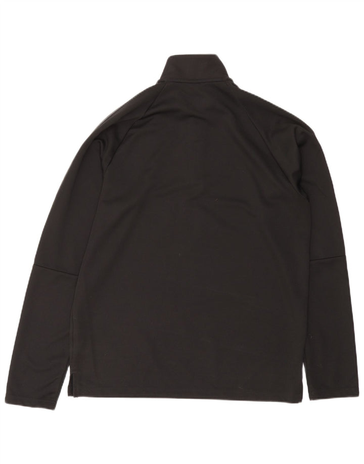 ADIDAS Mens Climalite Zip Neck Pullover Treino Top Grande Preto