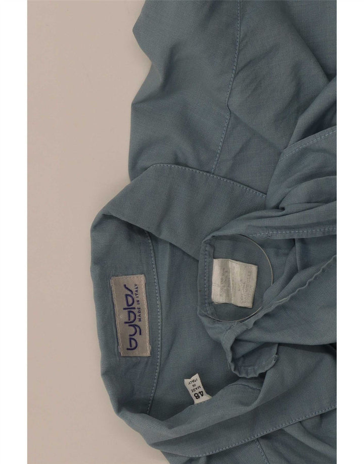 Camisa masculina Byblos tamanho 48 2XL algodão azul