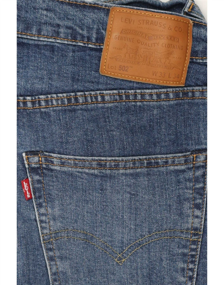 Levi's Masculino 502 Tapered Jeans W33 L34 Azul Algodão