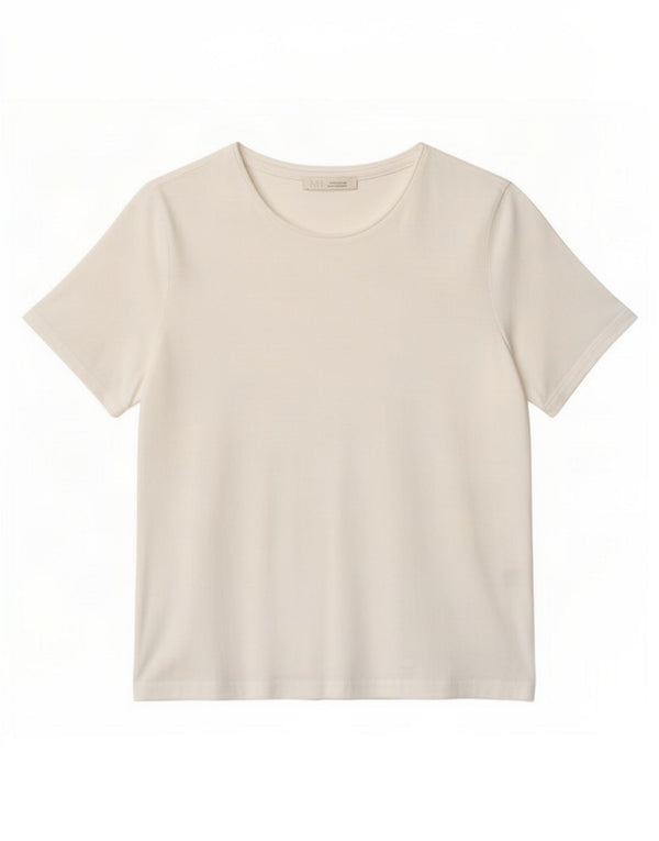 Camiseta feminina Zara Top UK 10 pequeno algodão branco