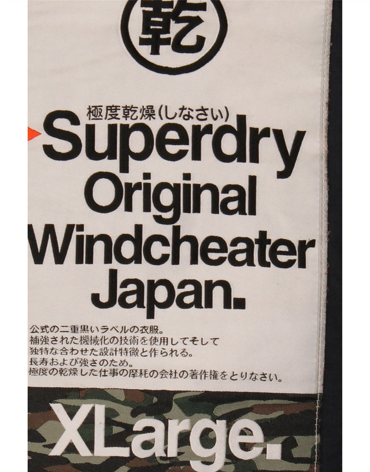 Jaqueta corta-vento masculina SUPERDRY com capuz e capuz UK 42 XL azul marinho