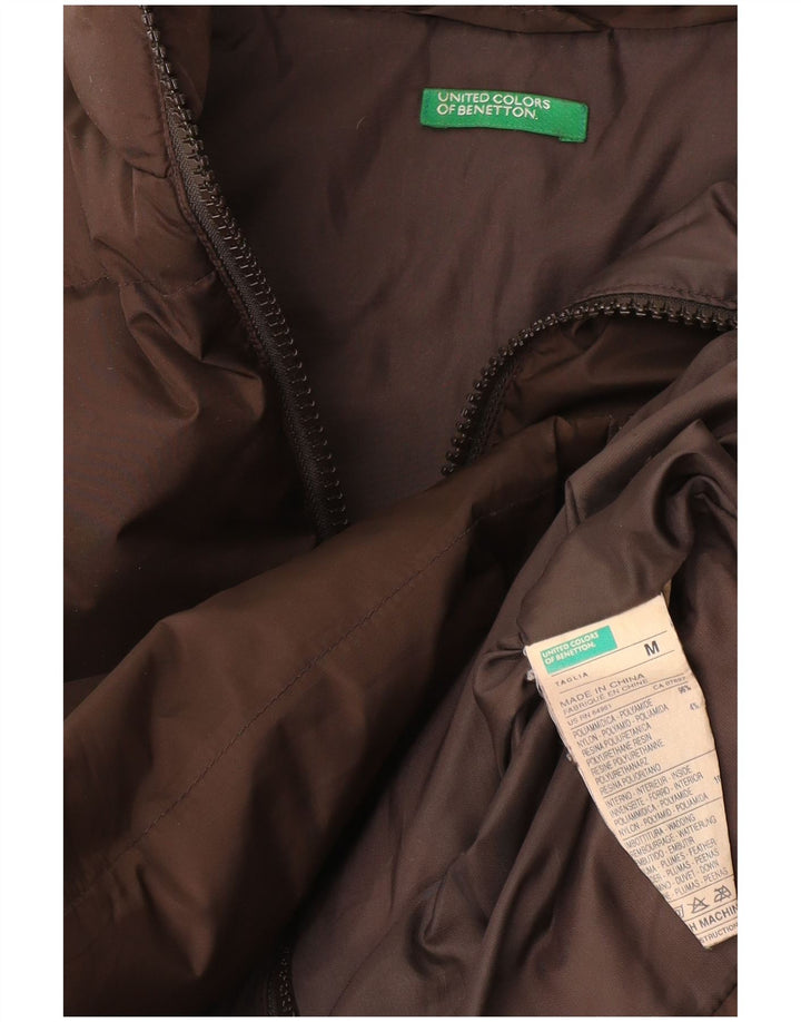 Jaqueta acolchoada masculina Benetton UK 38 poliamida marrom médio