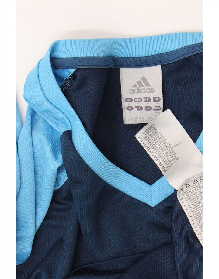 ADIDAS Mens Climalite T-Shirt Top Médio Azul Marinho Colourblock Poliéster