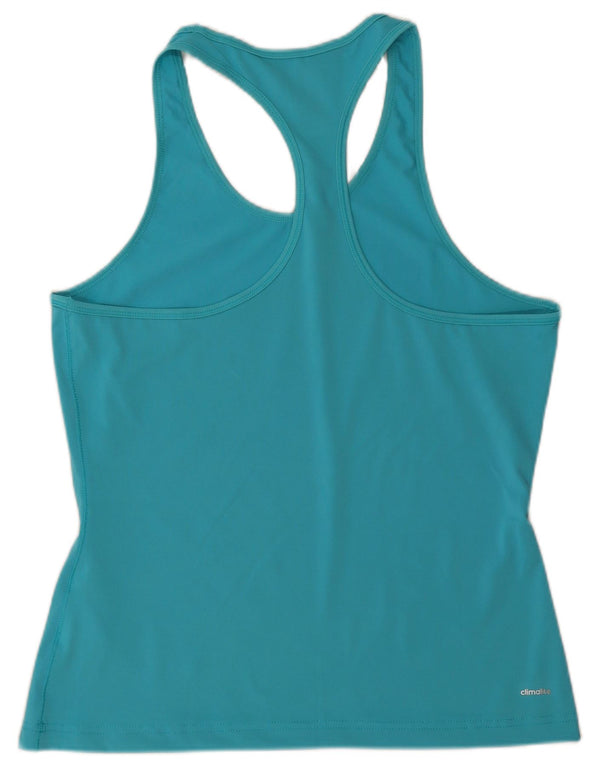 Adidas Womens Climalite Vest Top UK 12/14 Médio Azul Poliéster