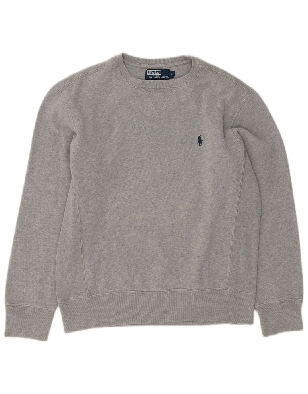 Polo Ralph Lauren moletom masculino jumper pequeno algodão cinza