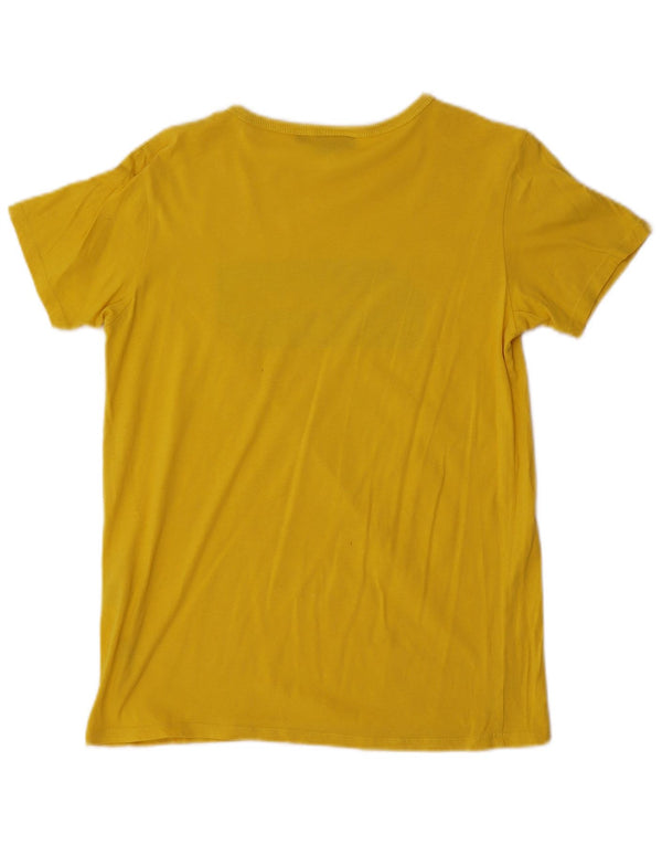 Camiseta Napapijri Boys Geographic Graphic Top 13-14 Anos Algodão Amarelo
