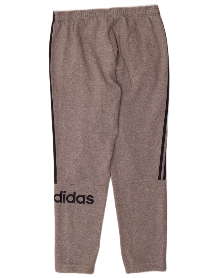 Calça Adidas Masculina Graphic Treino Grande Algodão Cinza