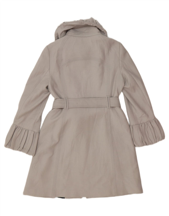 Sobretudo feminino Zara UK 14 grande lã cinza