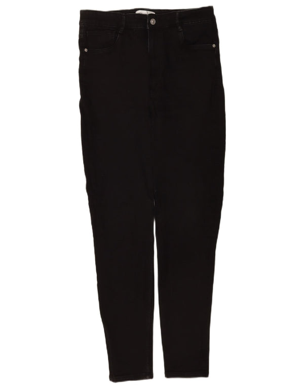 Calça jeans skinny feminina Zara EU 42 grande W32 L28 algodão preto