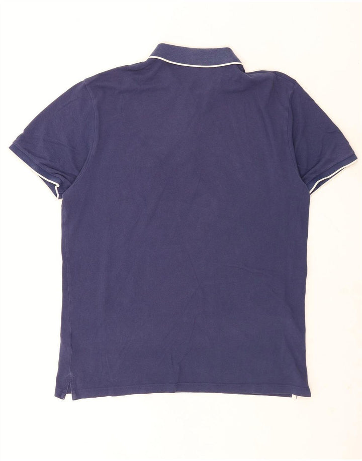 Camisa polo masculina Gant grande algodão azul marinho
