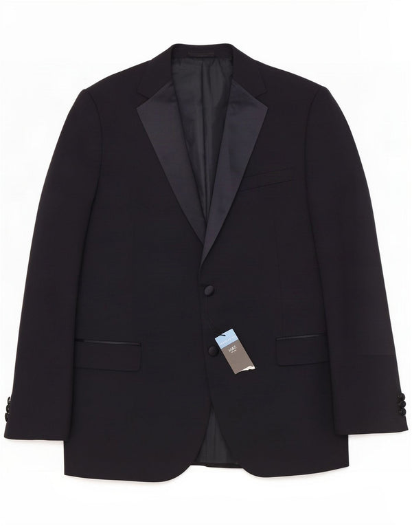 Marks & Spencer Jaqueta masculina longa de 2 botões Blazer Reino Unido 42 XL Azul marinho