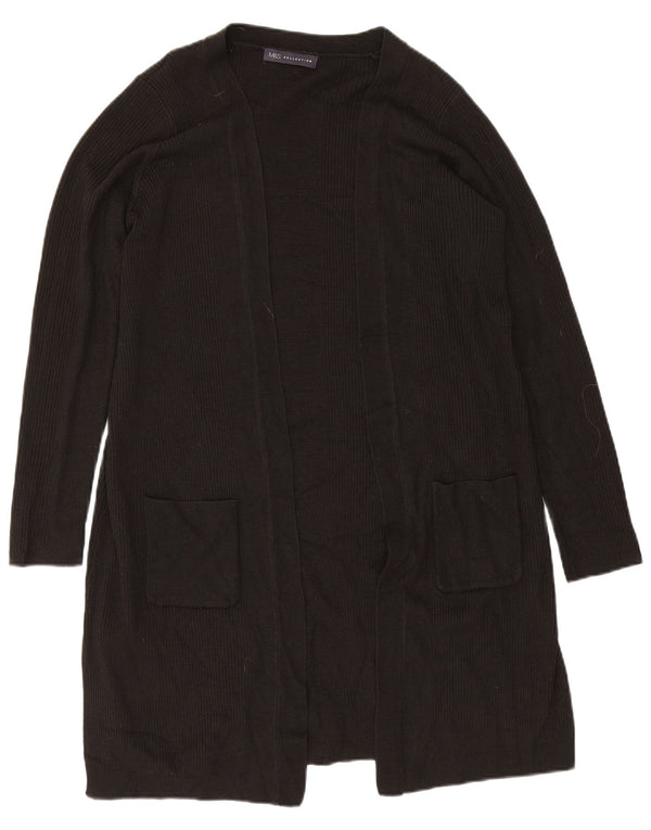 Marks & Spencer Suéter feminino Longline Open Cardigan Reino Unido 16 Grande Preto