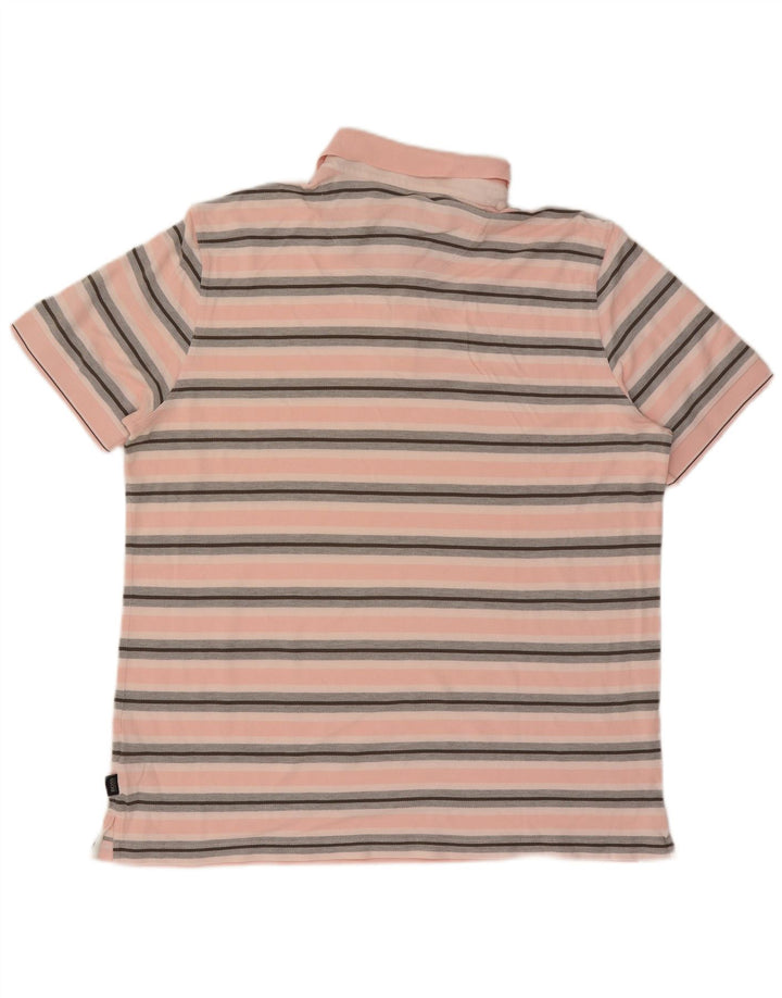Camisa polo masculina Hugo Boss 2XL listrada rosa