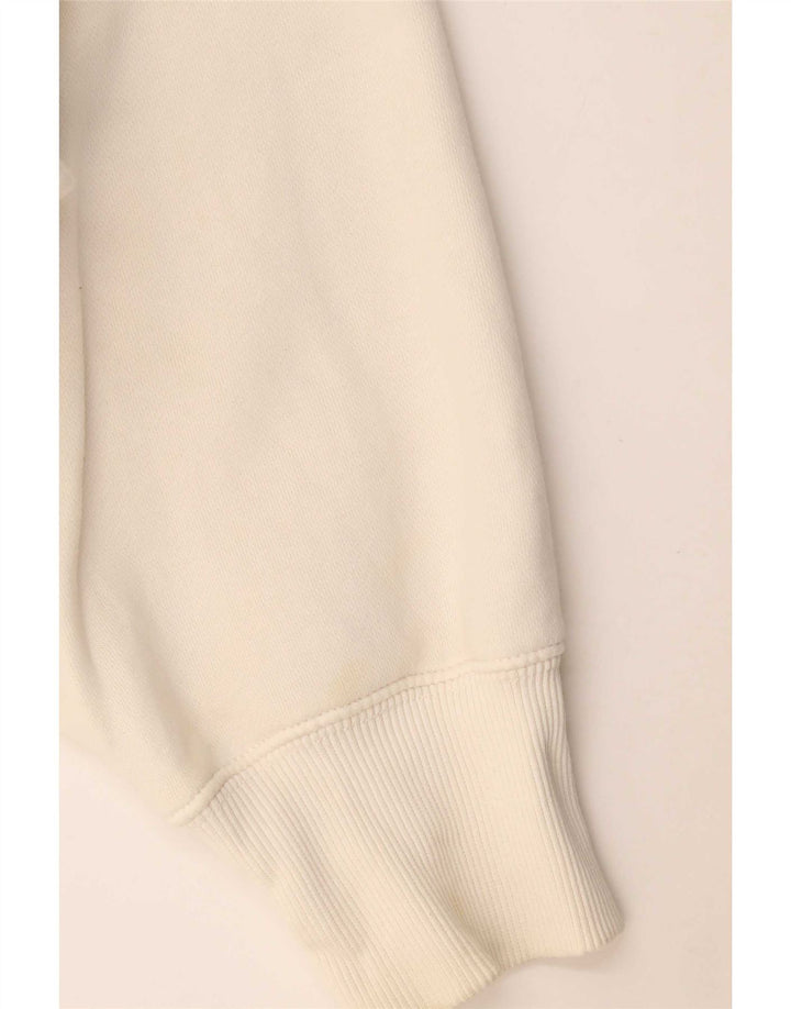 Nike Womens Crop Oversized Moletom Jumper UK 14 Médio Algodão Branco