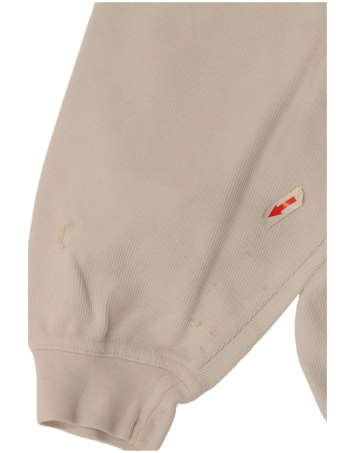 Moletom masculino vintage Jumper 2XL algodão branco