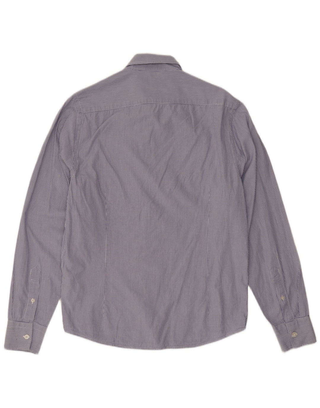 Camisa masculina Rifle de algodão listrado azul médio