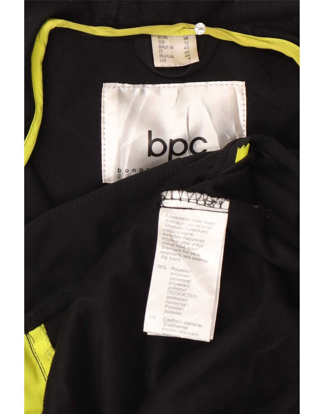 Bonprix Collection Jaqueta feminina com capuz e moletom UK 12 médio preto