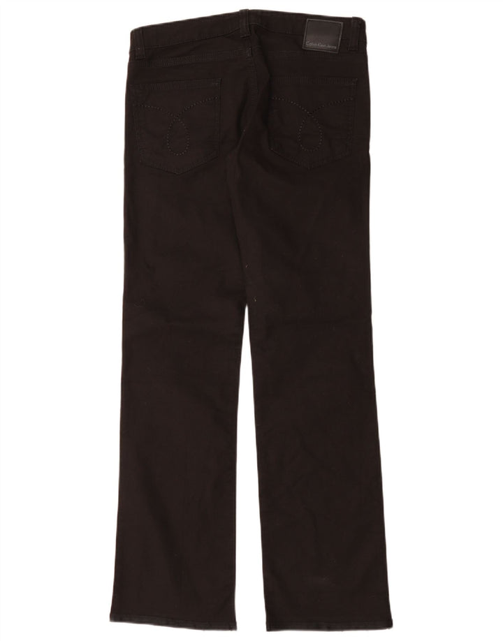 Calça jeans reta feminina Calvin Klein W28 L34 algodão preto