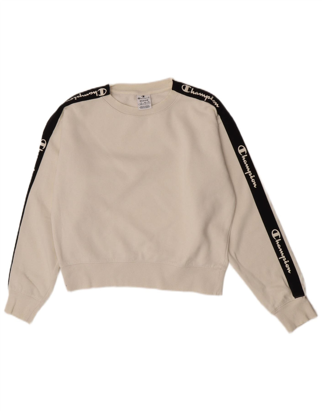 Champion moletom feminino cropped com capuz UK 14 médio off white
