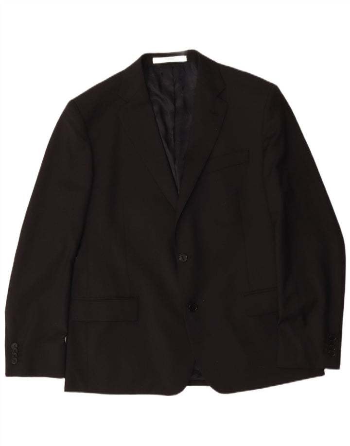 Jaqueta Blazer Masculina Ferre com 2 Botões IT 54 2XL Lã Preta