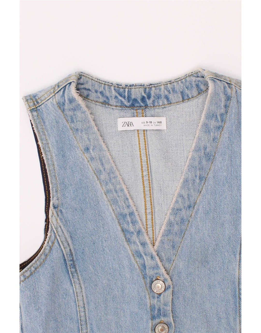 Zara Colete Jeans Meninas 9-10 Anos Azul
