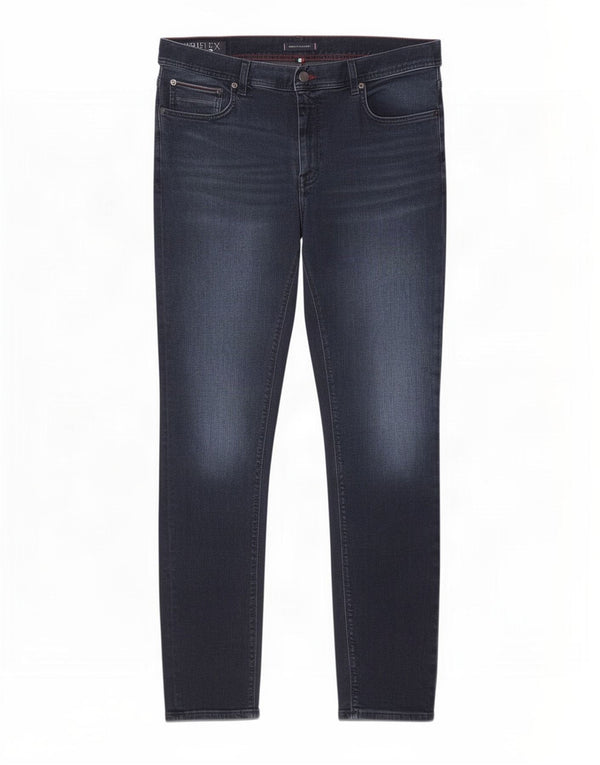 Tommy Hilfiger Masculino Bleecker Slim Jeans W38 L32 Azul Marinho Algodão