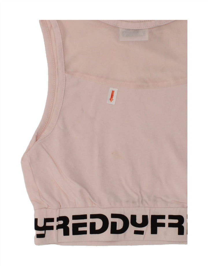 FREDDY Girls Graphic Vest Top 7-8 Years Pink Cotton | Vintage Freddy | Thrift | Second-Hand Freddy | Used Clothing | Messina Hembry 