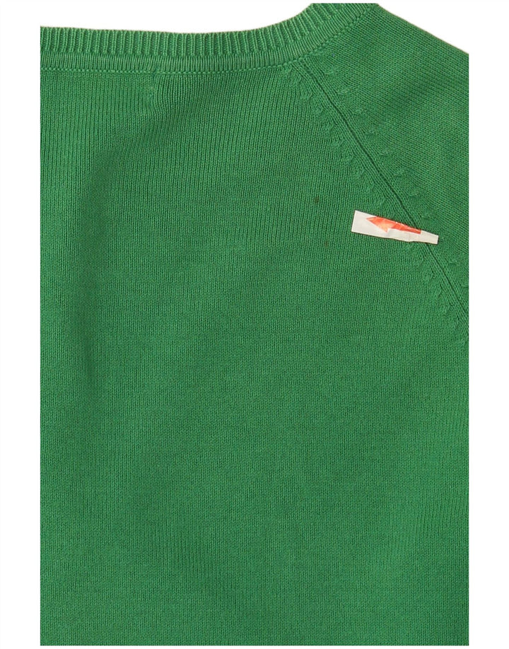 Suéter cardigã feminino Zara Reino Unido 12 algodão verde médio