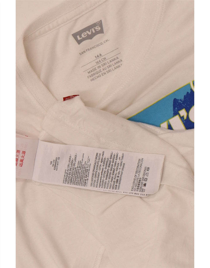 Camiseta Levi's Boys Graphic 13-14 Anos Algodão Branco