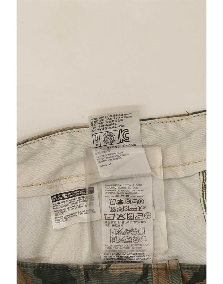 Shorts cargo masculino Levi's W40 XL cáqui camuflado algodão