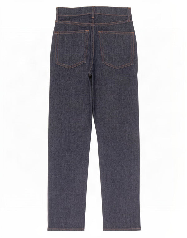 Calça jeans reta feminina Zara cintura alta EU 36 XS W26 L27 algodão azul marinho