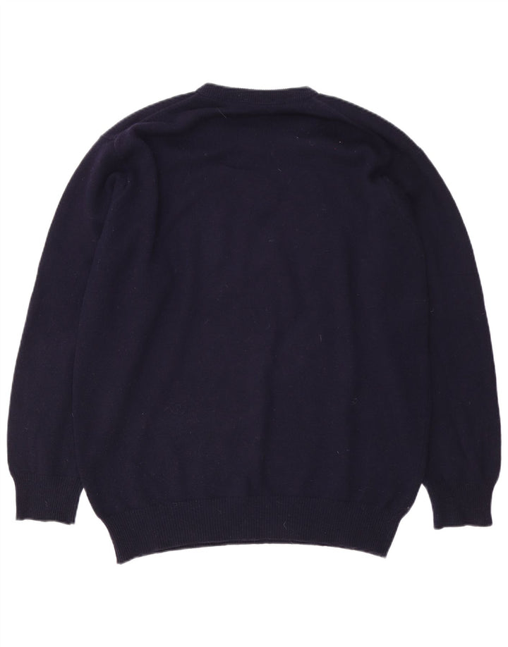 Suéter masculino Lyle & Scott com gola redonda, azul marinho médio