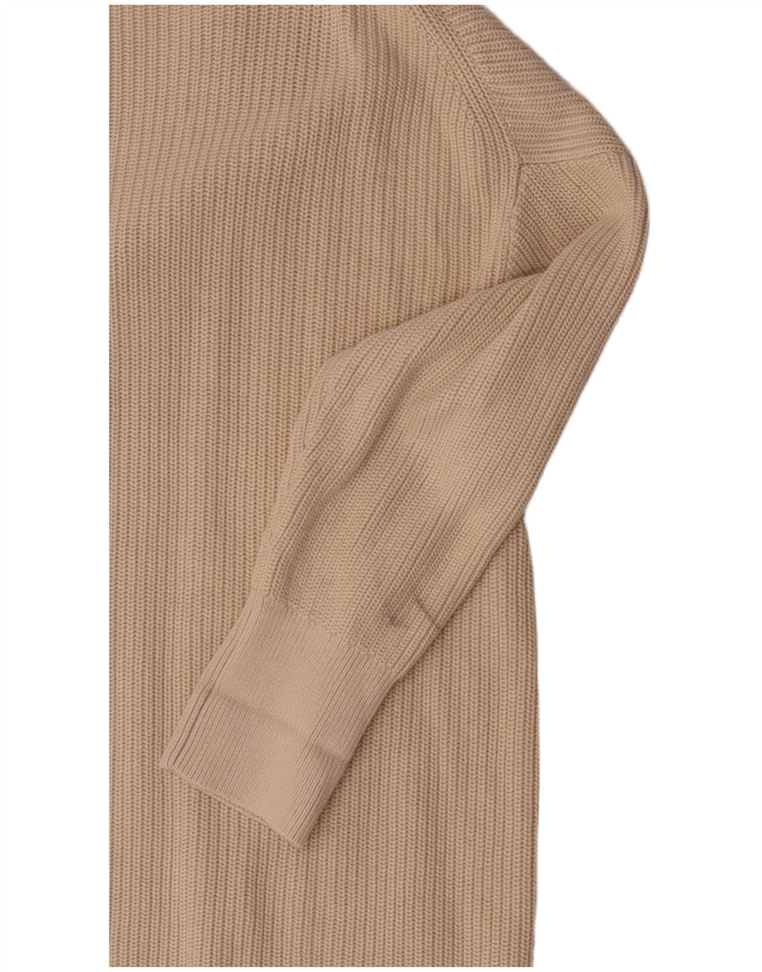 Suéter cardigã feminino COS Longline oversized Reino Unido 14 algodão bege médio