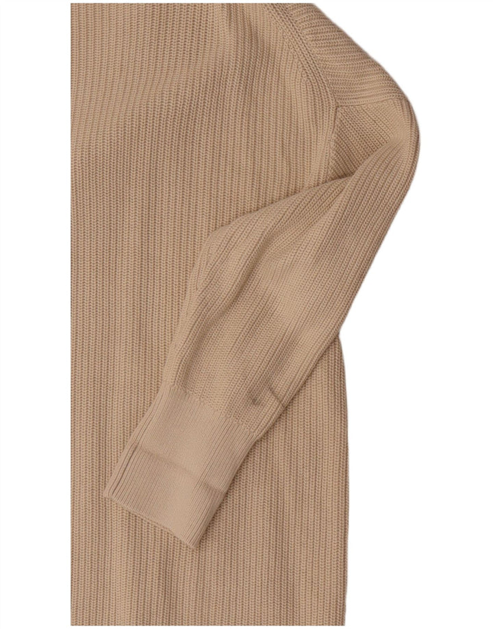 Suéter cardigã feminino COS Longline oversized Reino Unido 14 algodão bege médio