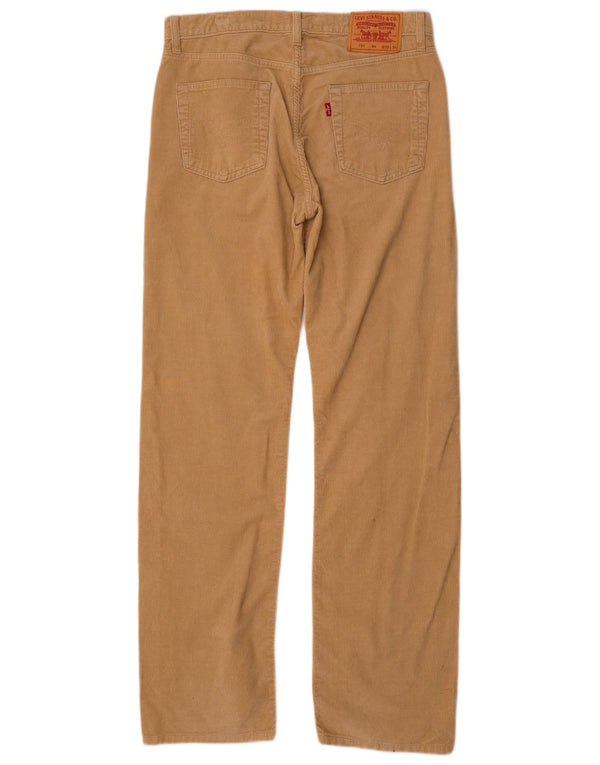 Calça masculina Levi's 751 reta de veludo cotelê W33 L34 algodão bege