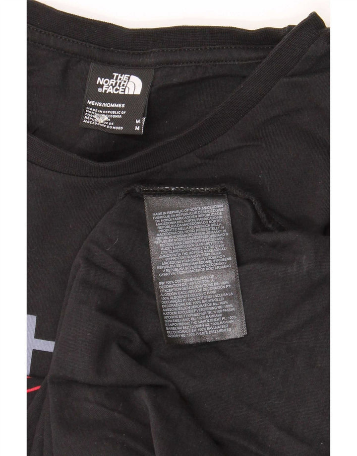 Camiseta gráfica masculina The North Face Top médio algodão preto
