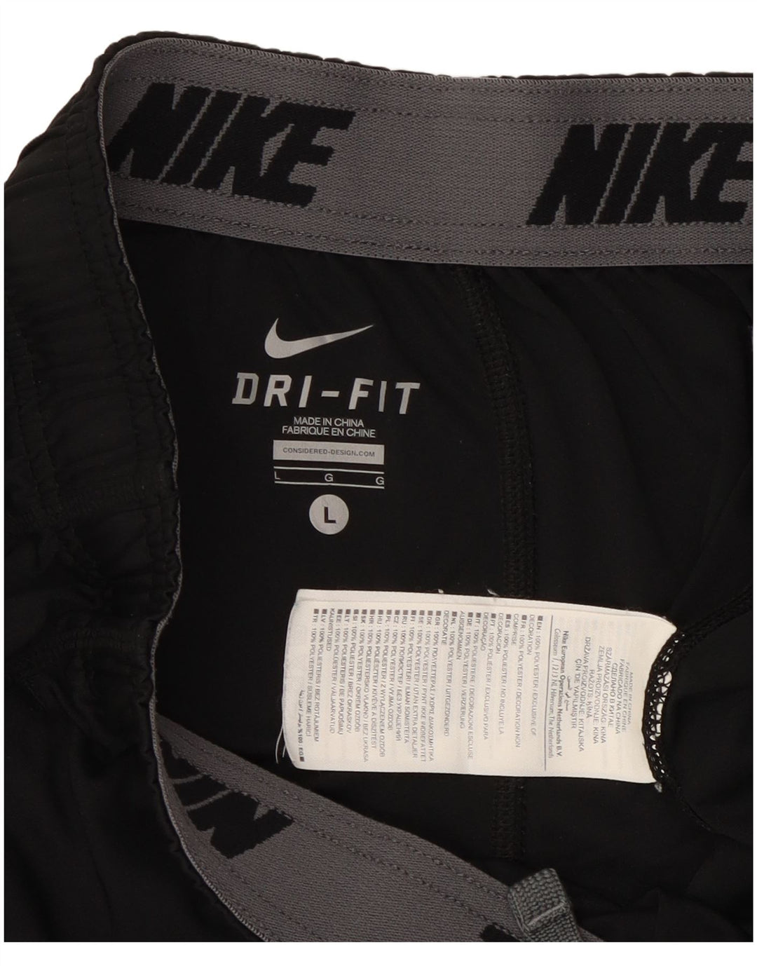 Nike Mens Dri Fit Sport Shorts Grande Poliéster Preto