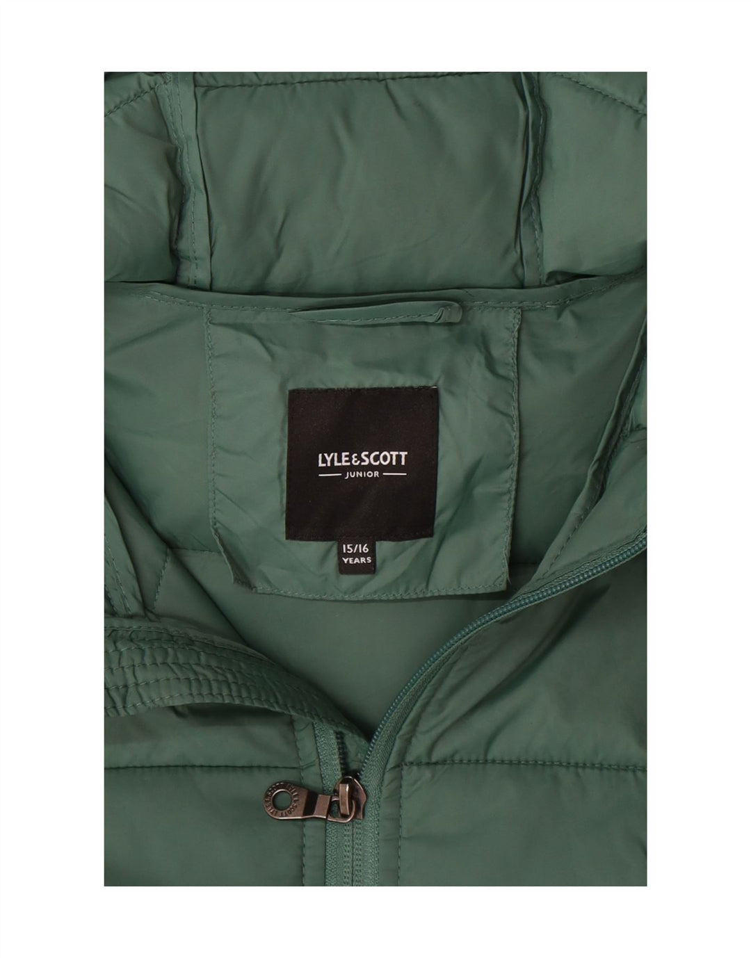 Jaqueta acolchoada com capuz para meninos Lyle & Scott 15-16 anos poliamida verde
