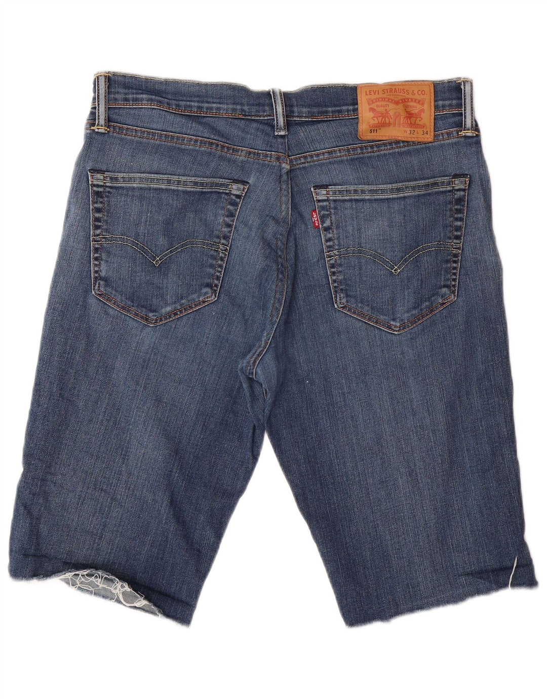 LEVI'S Masculino 511 Shorts Jeans W32 Médio Azul Algodão