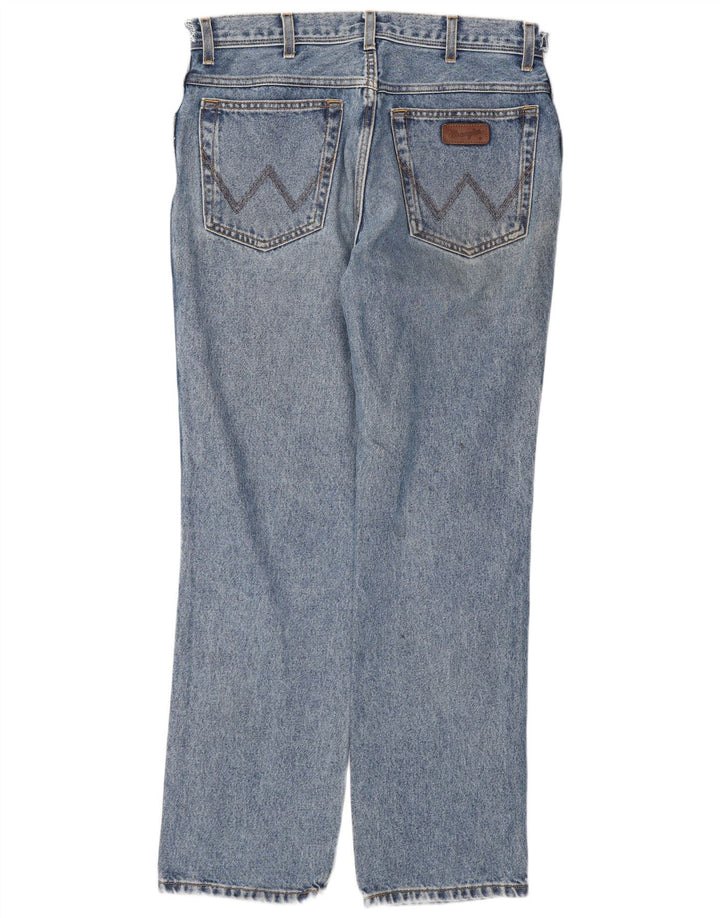 Wrangler masculino regular fit jeans reto W34 L32 algodão azul