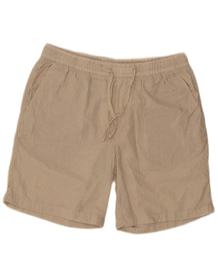 Shorts esportivo masculino Jack & Jones grande poliéster listrado bege